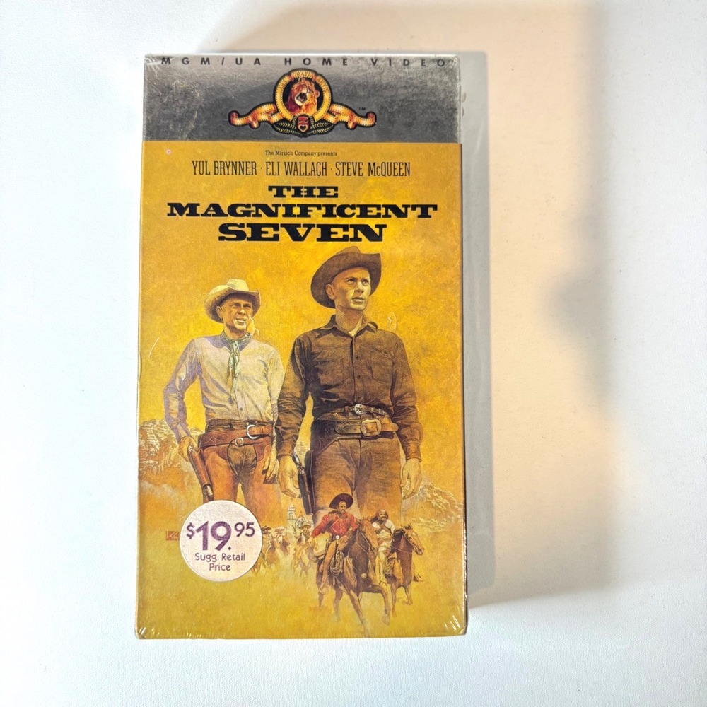 The Magnificent Seven VHS 1988 MGM UA Home Video NEW Sealed Yul Brynner